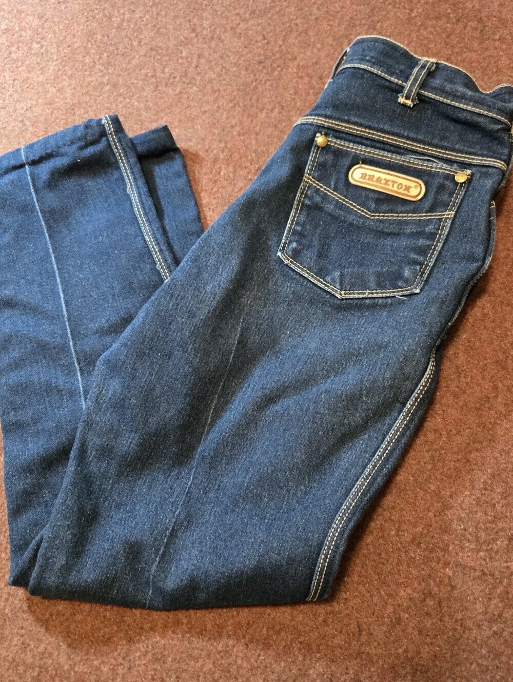 Vintage Braxton Stretch Jeans Girls Size 12 With 27in Inseam Dark Wash Highrise